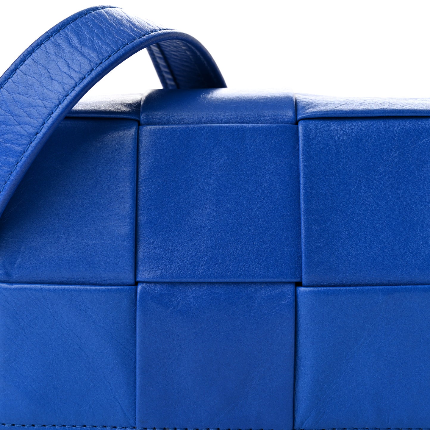 Paper Calfskin Maxi Intreccio Extra Mini Cassette Crossbody Bag Cobalt
