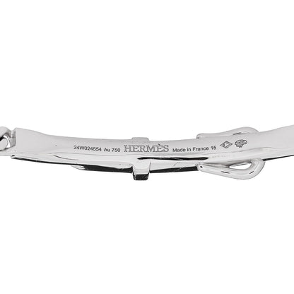 Hermes 18K White Gold Diamond Etriviere Bracelet 3 of 4