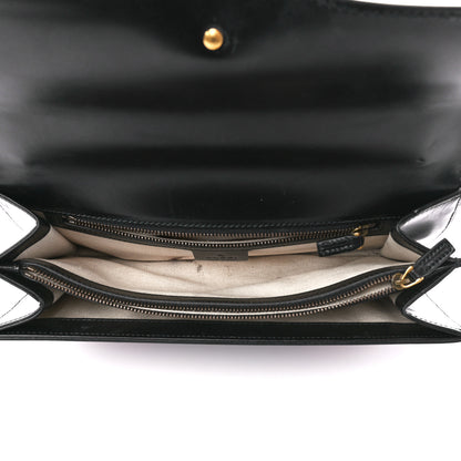 Gucci Knight Calfskin Malaga Kid Heart Medium GG Marmont Chain Handle Bag Black Hibiscus Red Multicolor 5 of 15
