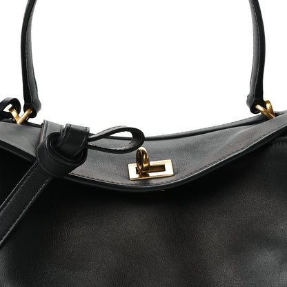 Balenciaga Natural Smooth Calfskin Small Rodeo Top Handle Handbag Black 8 of 10
