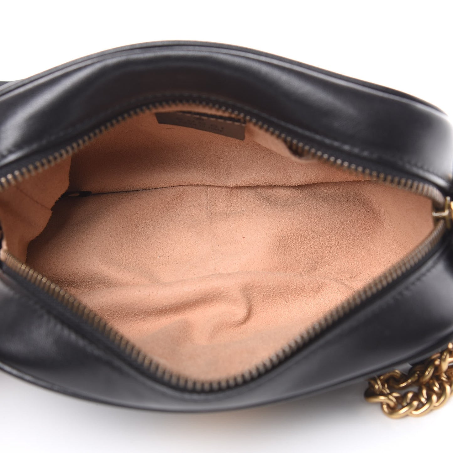 Calfskin Matelasse Mini GG Marmont Chain Shoulder Bag Black