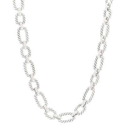 David Yurman Sterling Silver 12.5mm Cushion Link Chain Necklace 1 of 7