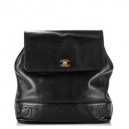 Chanel Caviar CC Backpack Black 1 of 7