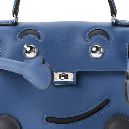 Hermes Swift Quelle Idole Kelly Doll Handbag Bleu Tie Caban 7 of 10