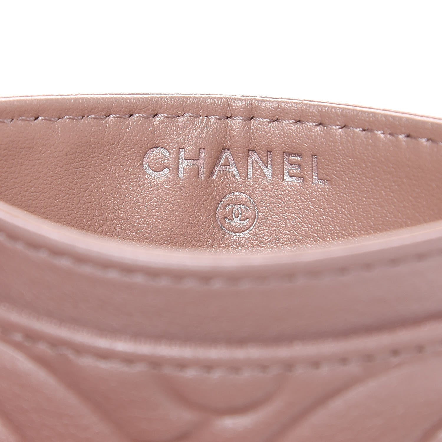 Chanel Goatskin Camellia Embossed Card Holder Light Pink 6 of 9