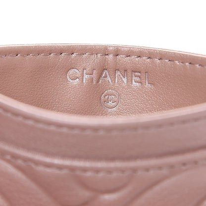 Chanel Goatskin Camellia Embossed Card Holder Light Pink 6 of 9