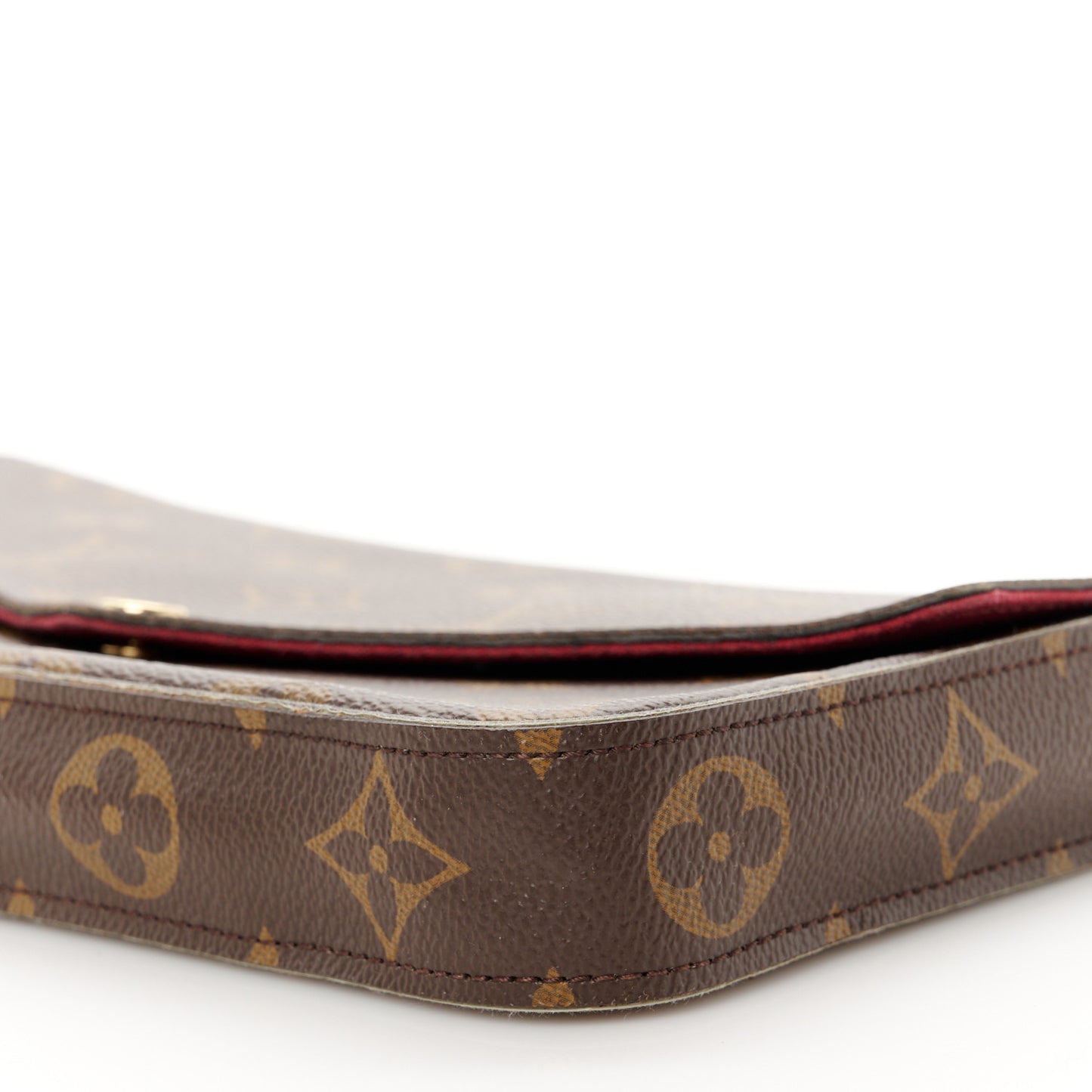 Monogram Pochette Felicie Chain Wallet Fuchsia