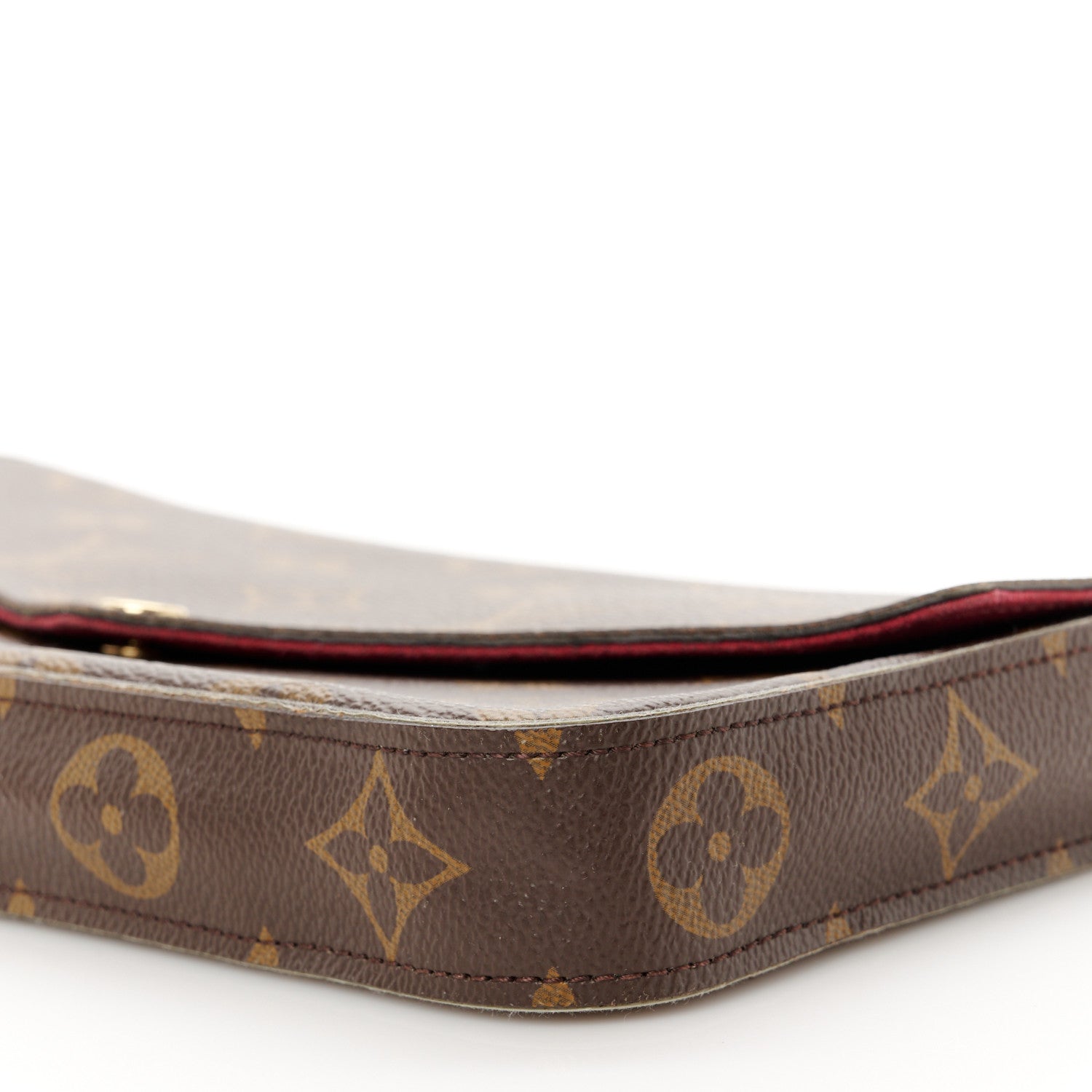 Louis Vuitton Monogram Pochette Felicie Chain Wallet Fuchsia 15 of 19