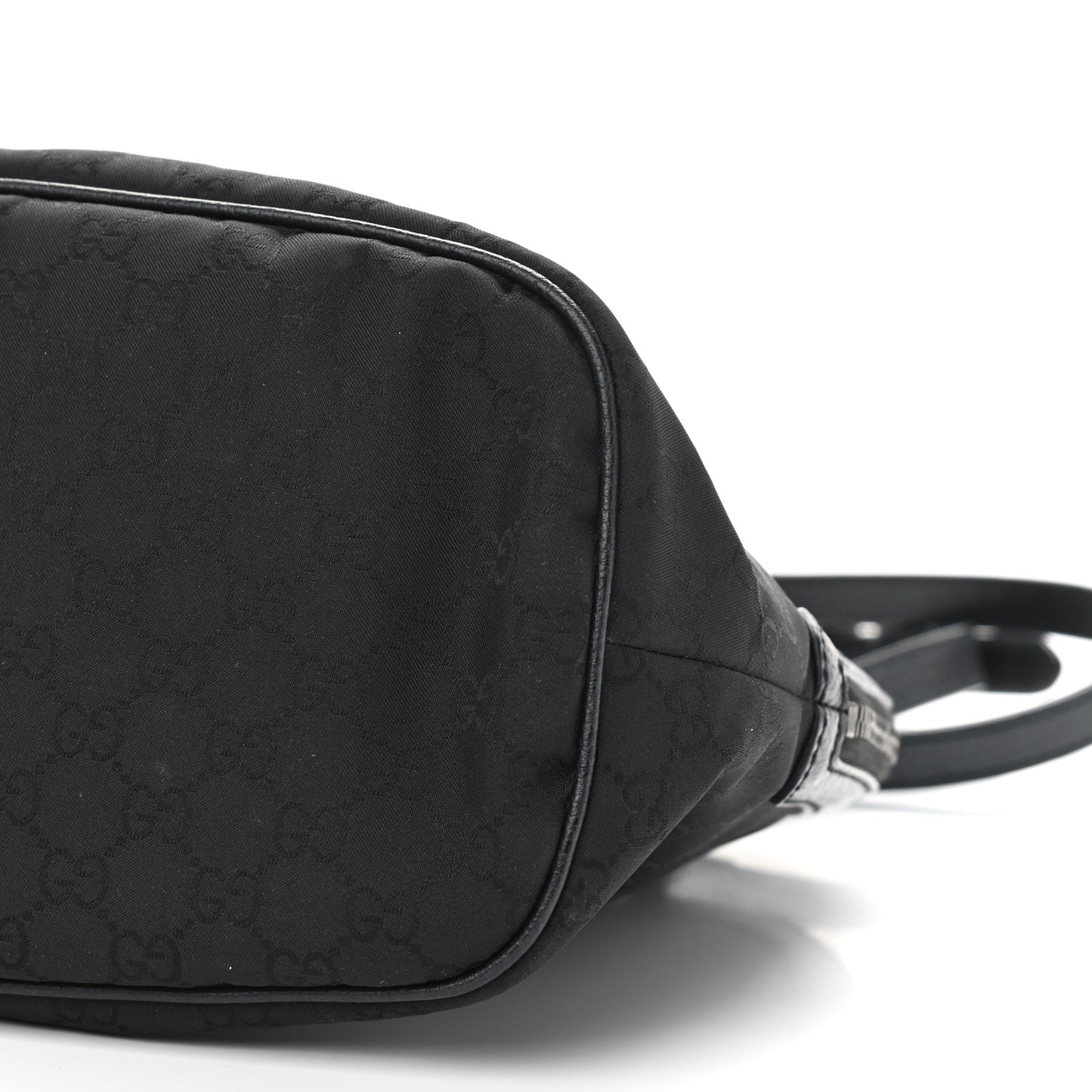Nylon Monogram Medium Dome Bag Black