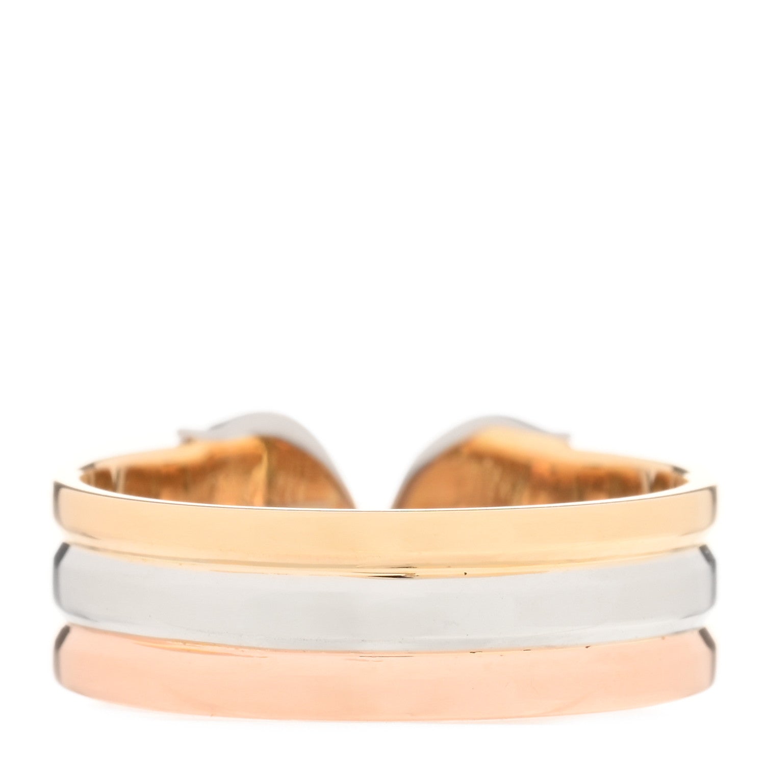 Cartier 18K Pink Yellow White Gold Diamond C De Cartier Ring 52 6 3 of 4