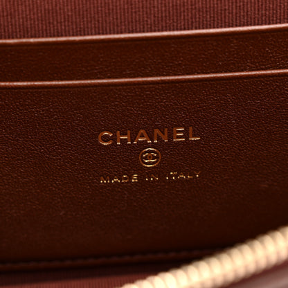 Chanel Lambskin Quilted Top Handle Slim Vanity With Chain Dark Brown 10 of 21