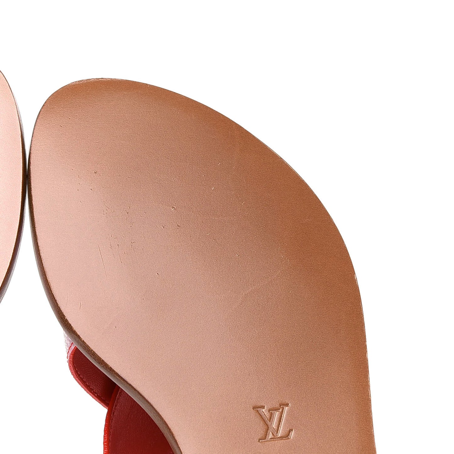 Monogram Escale Palma Flat Sandals 38 Rouge