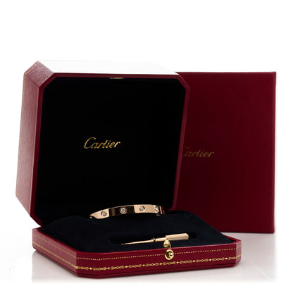 Cartier 18K Pink Gold 10 Diamond LOVE Bracelet 16 9 of 9