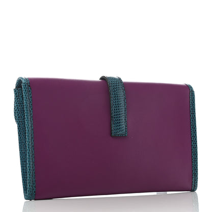 Hermes Swift Lizard Niloticus Jige Duo Anemone Bleu Petrole 3 of 6