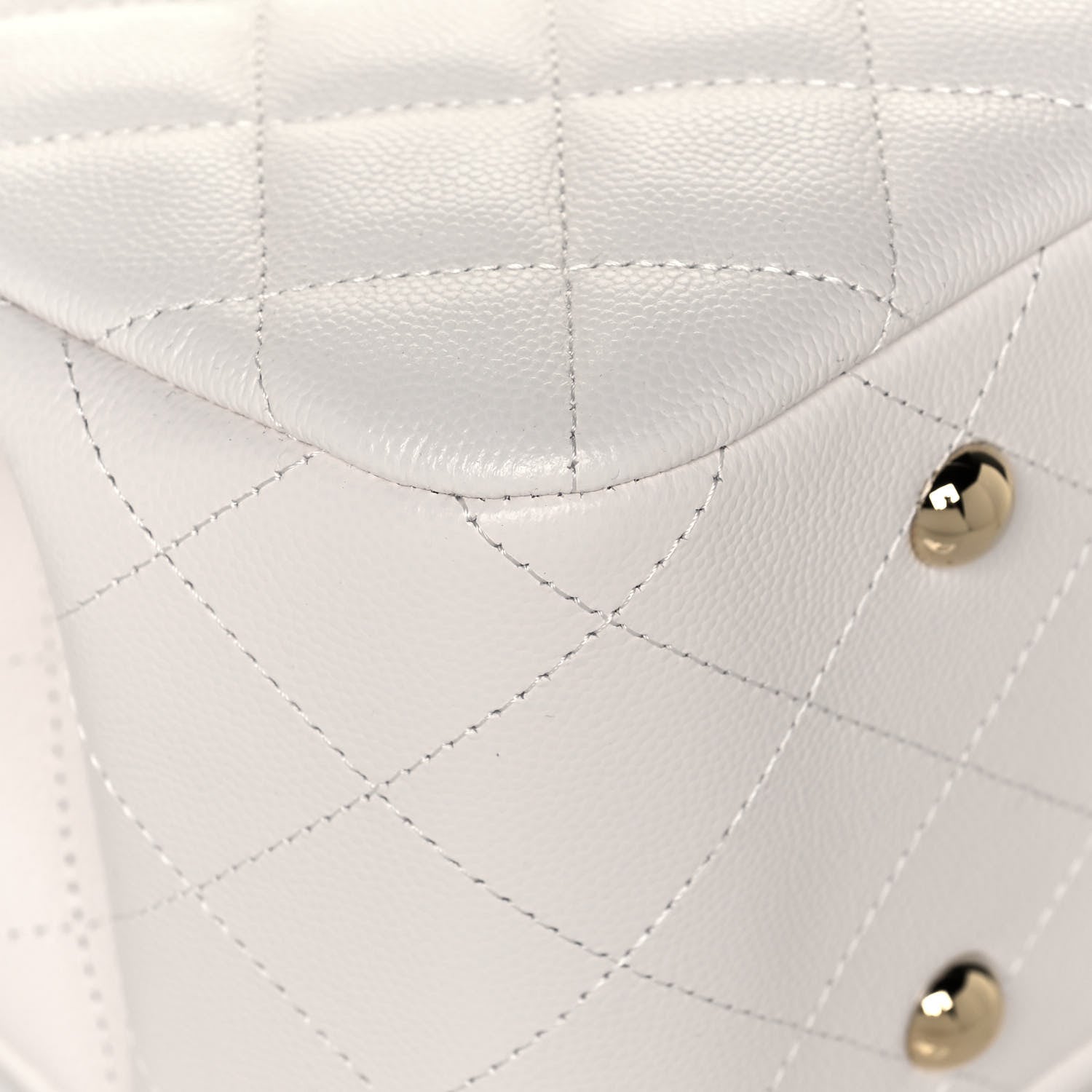 Chanel Caviar Quilted Large Classic Shopping Tote White 9 of 13