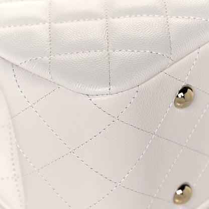 Chanel Caviar Quilted Large Classic Shopping Tote White 9 of 13