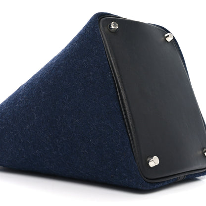 Hermes Feutre Swift Picotin Lock 18 PM  Bleu Nuit Black 9 of 10