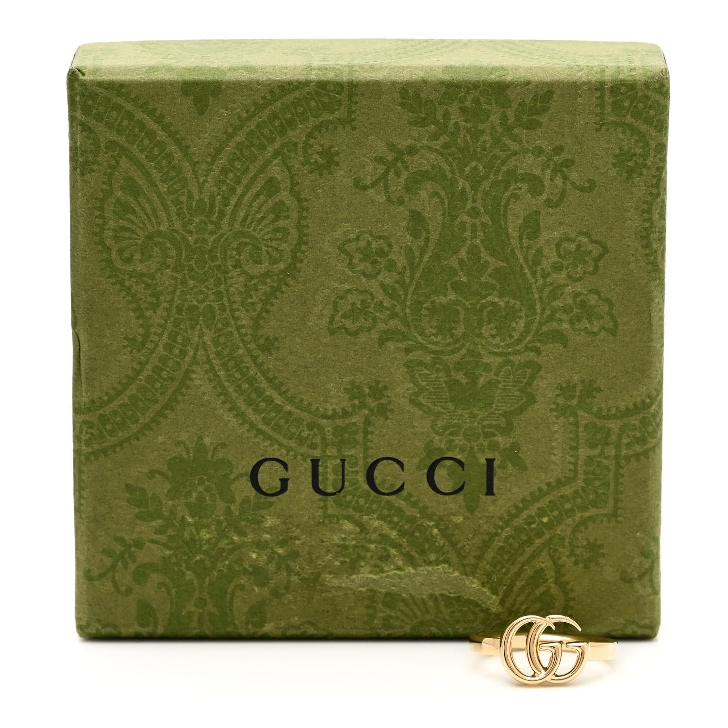 Gucci 18K Yellow Gold Running GG Ring 54 7 6 of 6