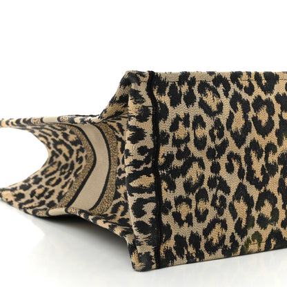 Christian Dior Canvas Mizza Embroidered Large Leopard Book Tote Beige 8 of 9