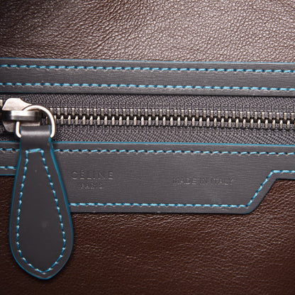 Celine Satin Debossed Calfskin Micro Luggage Anthracite 6 of 12