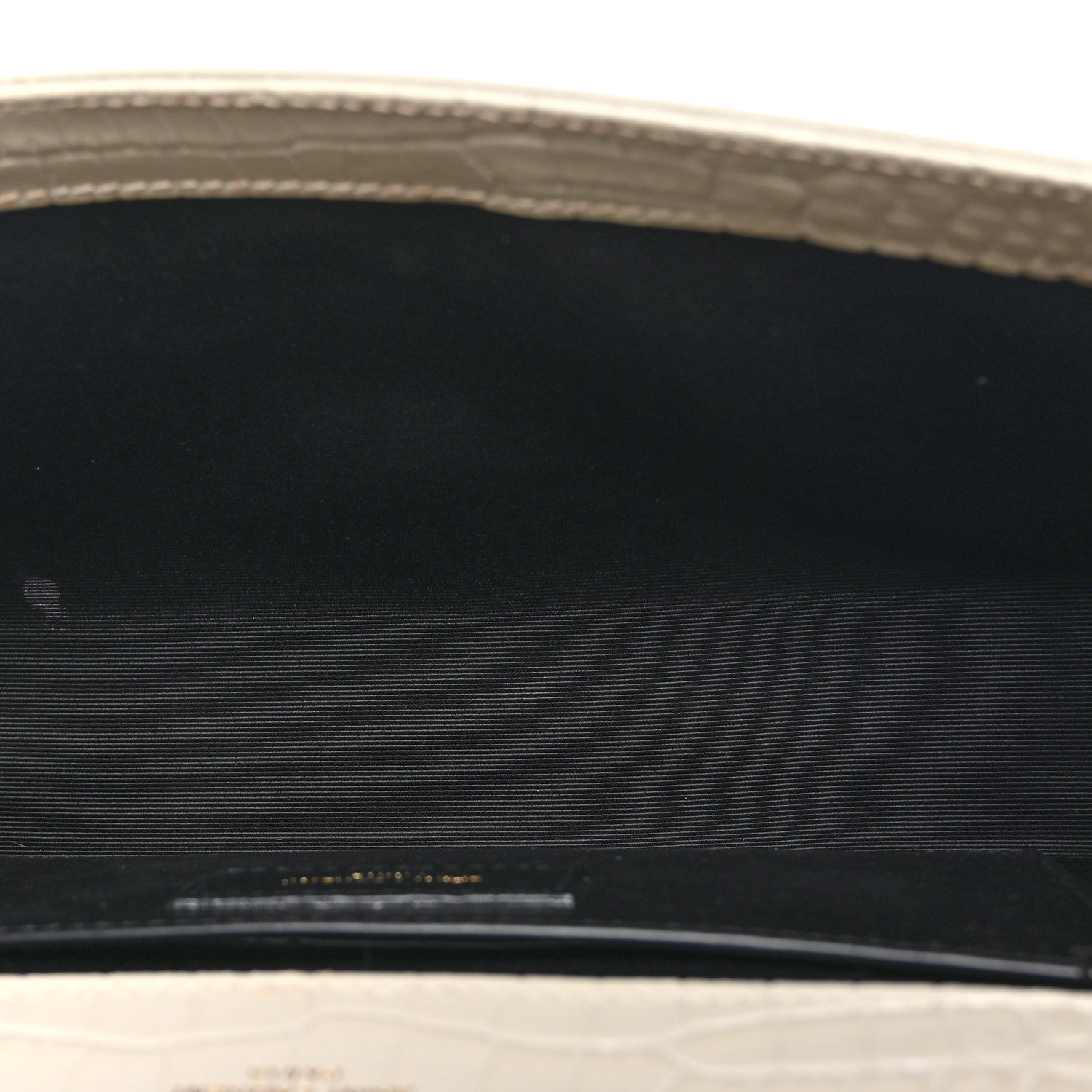 Saint Laurent Calfskin Crocodile Embossed Medium Classic Monogram Kate Tassel Satchel Crema Soft 5 of 9