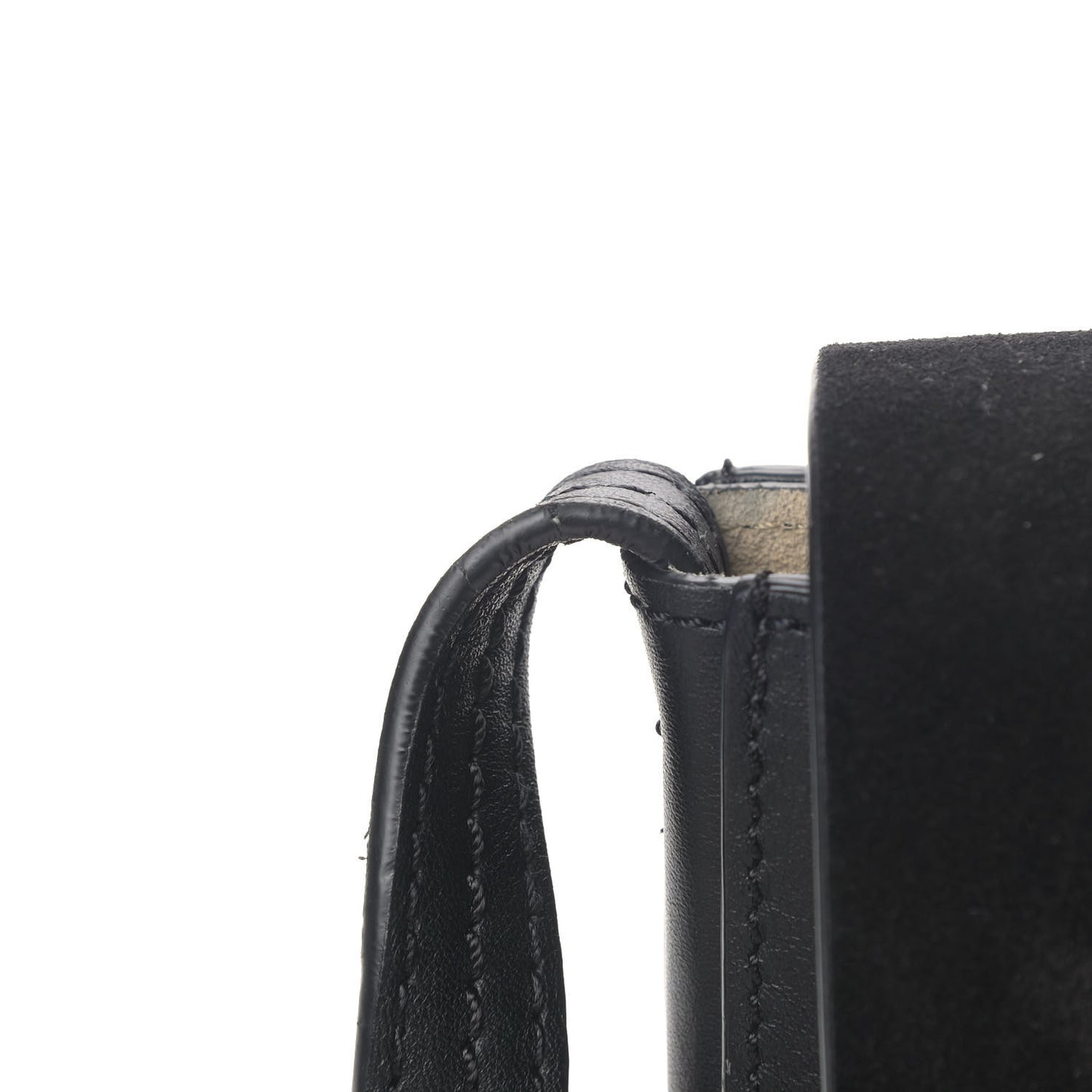 Suede Calfskin Small Faye Shoulder Bag Black