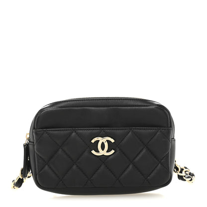 Chanel Lambskin Quilted Waist Bag Black 1 of 10