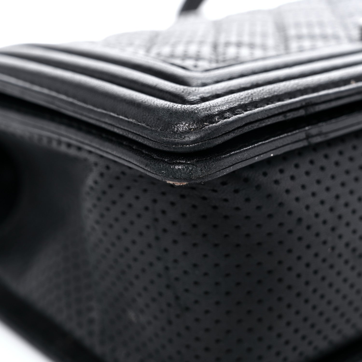 Chanel Lambskin Perforated Medium Boy Flap Black 7 of 13