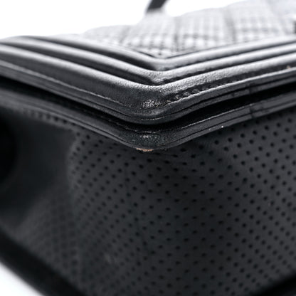 Chanel Lambskin Perforated Medium Boy Flap Black 7 of 13