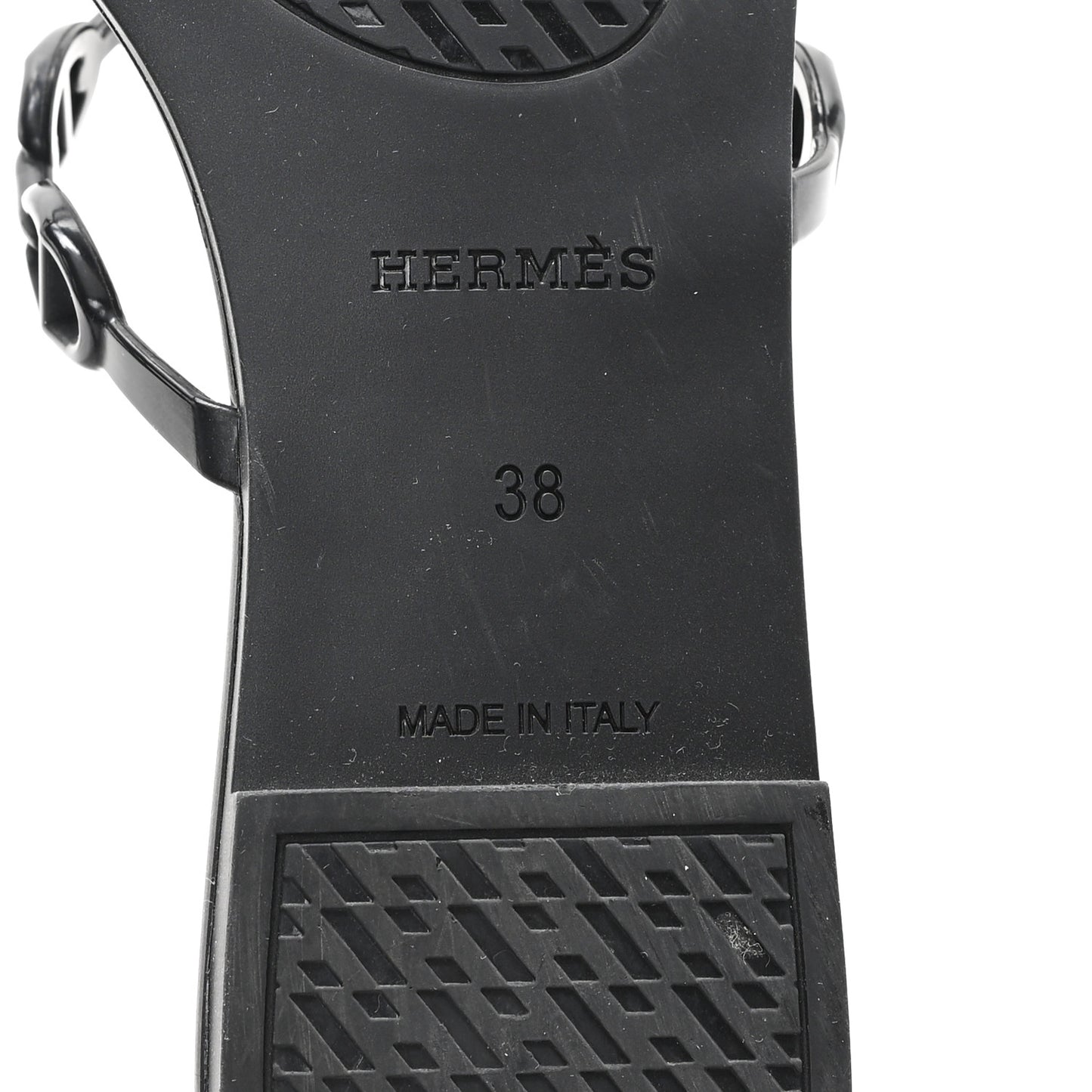 Rubber Chaine d'Ancre Rivage Sandals 38 Black