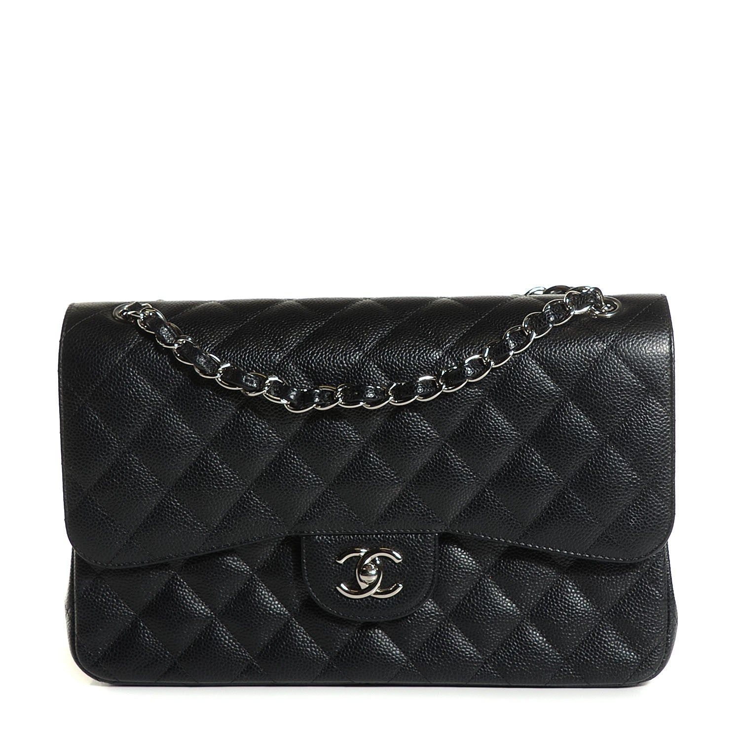 Chanel Caviar Quilted Jumbo Double Flap Black 1 of 8