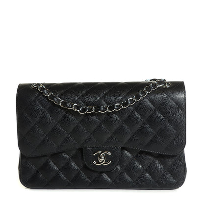 Chanel Caviar Quilted Jumbo Double Flap Black 1 of 8