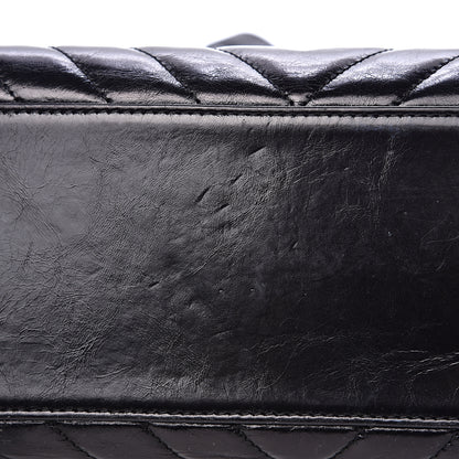 Chanel Calfskin Chevron Quilted Small Coco Handle Flap Black 9 of 16