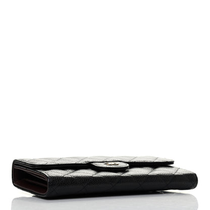 Chanel Caviar Quilted Large Flap Wallet Black 3 of 4