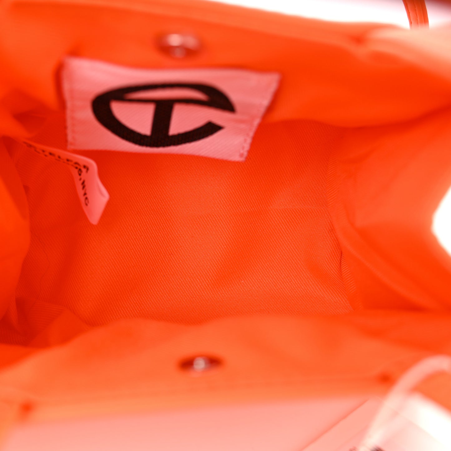 Vegan Leather Small Shopping Bag Orange