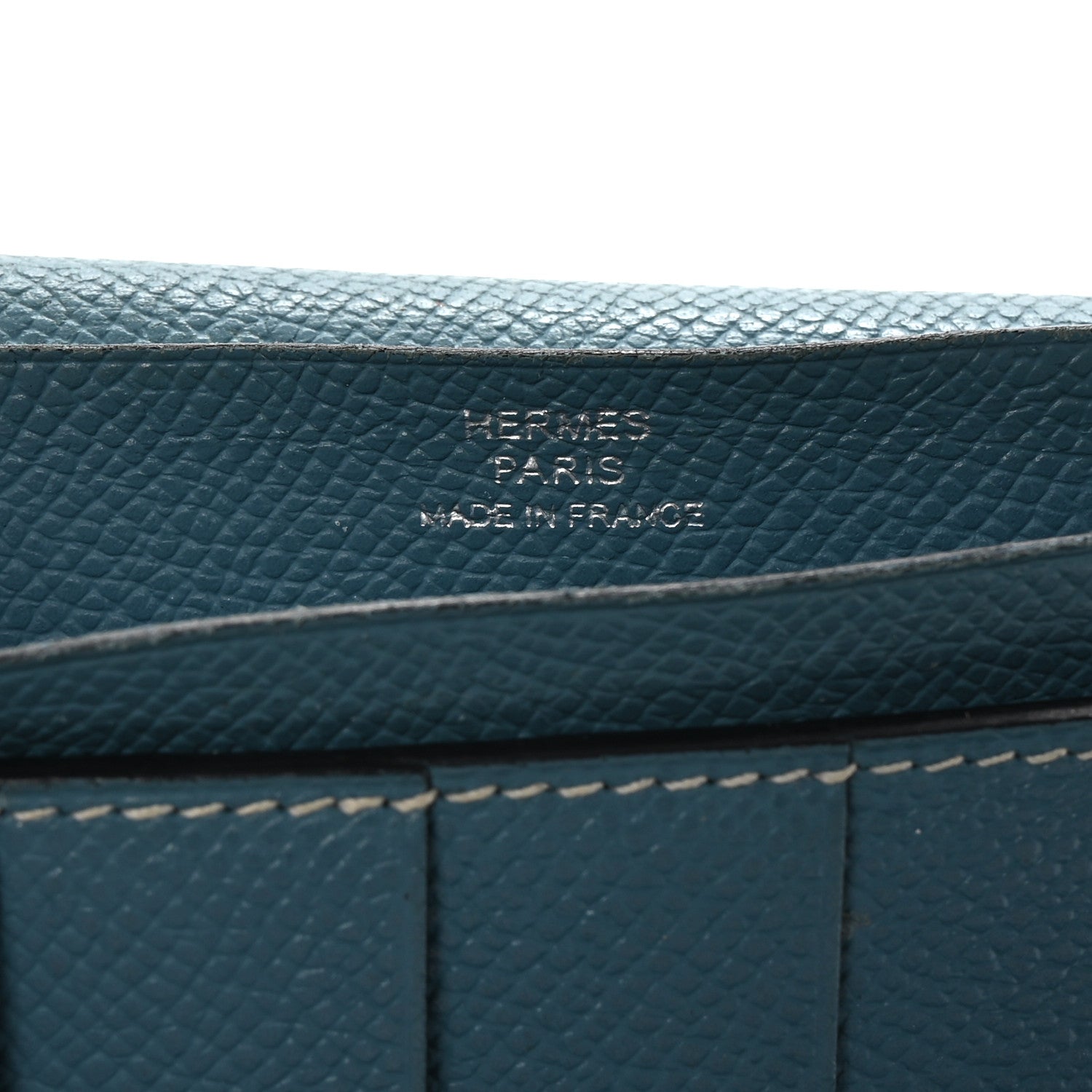 Hermes Epsom Bearn Gusset Wallet Blue Jean 6 of 13