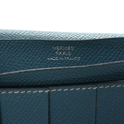 Hermes Epsom Bearn Gusset Wallet Blue Jean 6 of 13