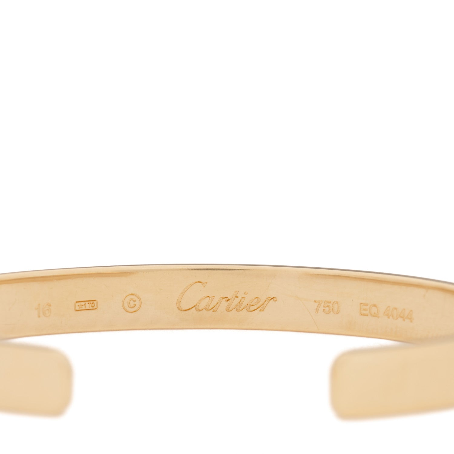 Cartier 18K Yellow Gold LOVE Cuff Bracelet 16 3 of 3