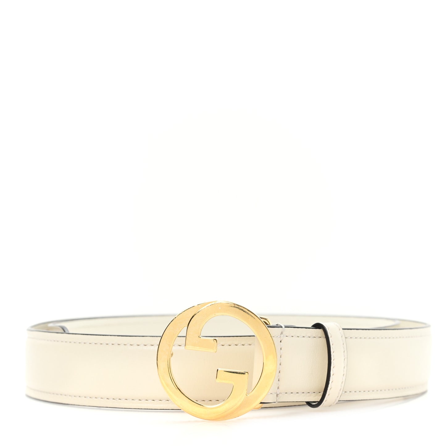 Ciny Lux Calfskin Blondie 30mm Belt 95 38 White