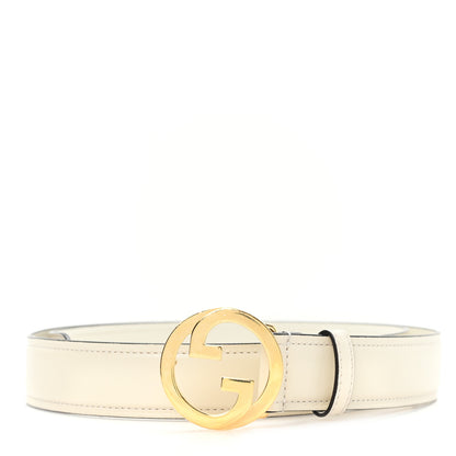 Gucci Ciny Lux Calfskin Blondie 30mm Belt 95 38 White 1 of 4