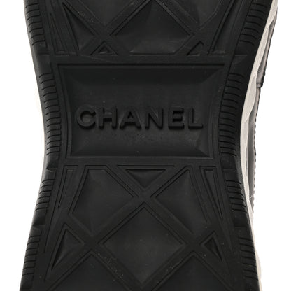 Chanel Velvet Calfskin Mixed Fibers CC Sneakers 39.5 Black 8 of 9