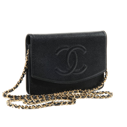 Chanel Caviar Wallet on Chain WOC Black 3 of 7