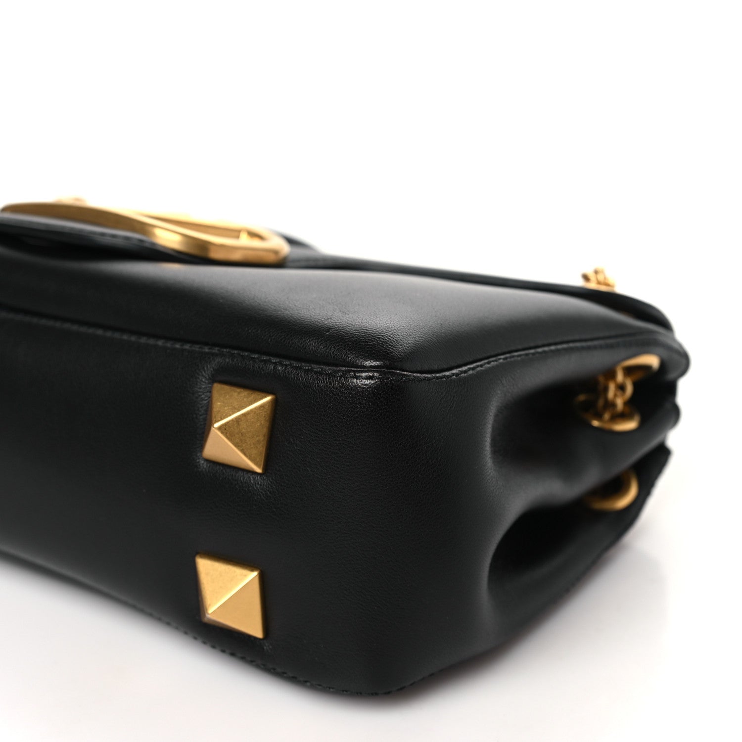 Valentino Garavani Nappa Stud Sign Shoulder Bag Black 9 of 9