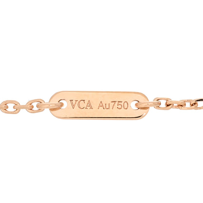 Van Cleef & Arpels 18K Rose Gold Carnelian Sweet Alhambra Bracelet 3 of 3