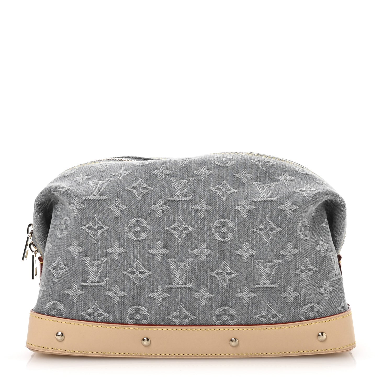 Monogram Denim Cosmetic Pouch GM Cloudy Cloudy Grey