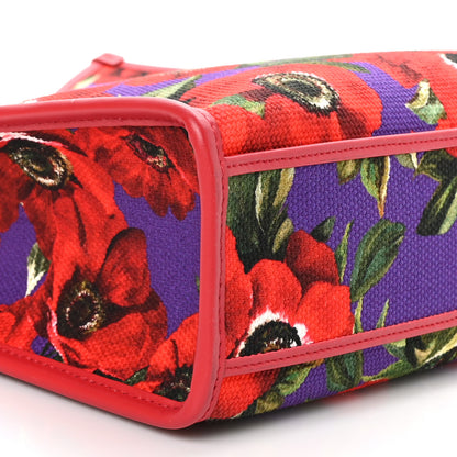 Dolce & Gabbana Canvas Flower Power Shopper Tote Black Multicolor 8 of 9