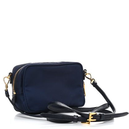 Prada Tessuto Nylon Bow Camera Bag Baltico 3 of 9