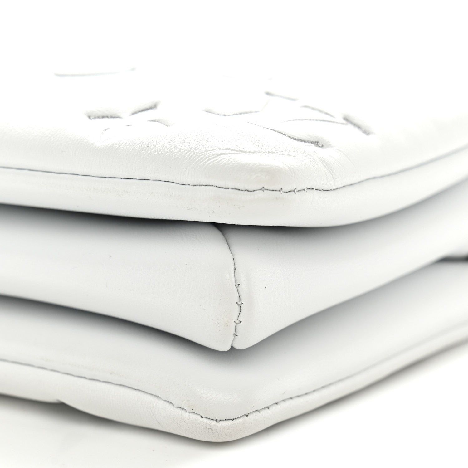 Louis Vuitton Lambskin Embossed Monogram Coussin BB  White Silver 10 of 10