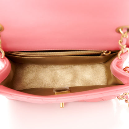 Chanel Lambskin Quilted Mini Pearl Crush Flap Pink 5 of 11