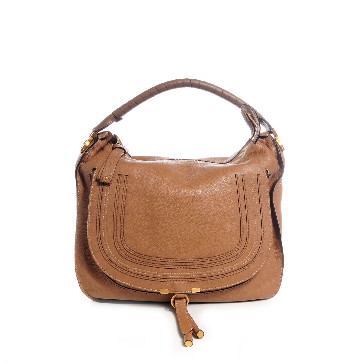 Chloe Calfskin Large Marcie Hobo Nut 1 of 9